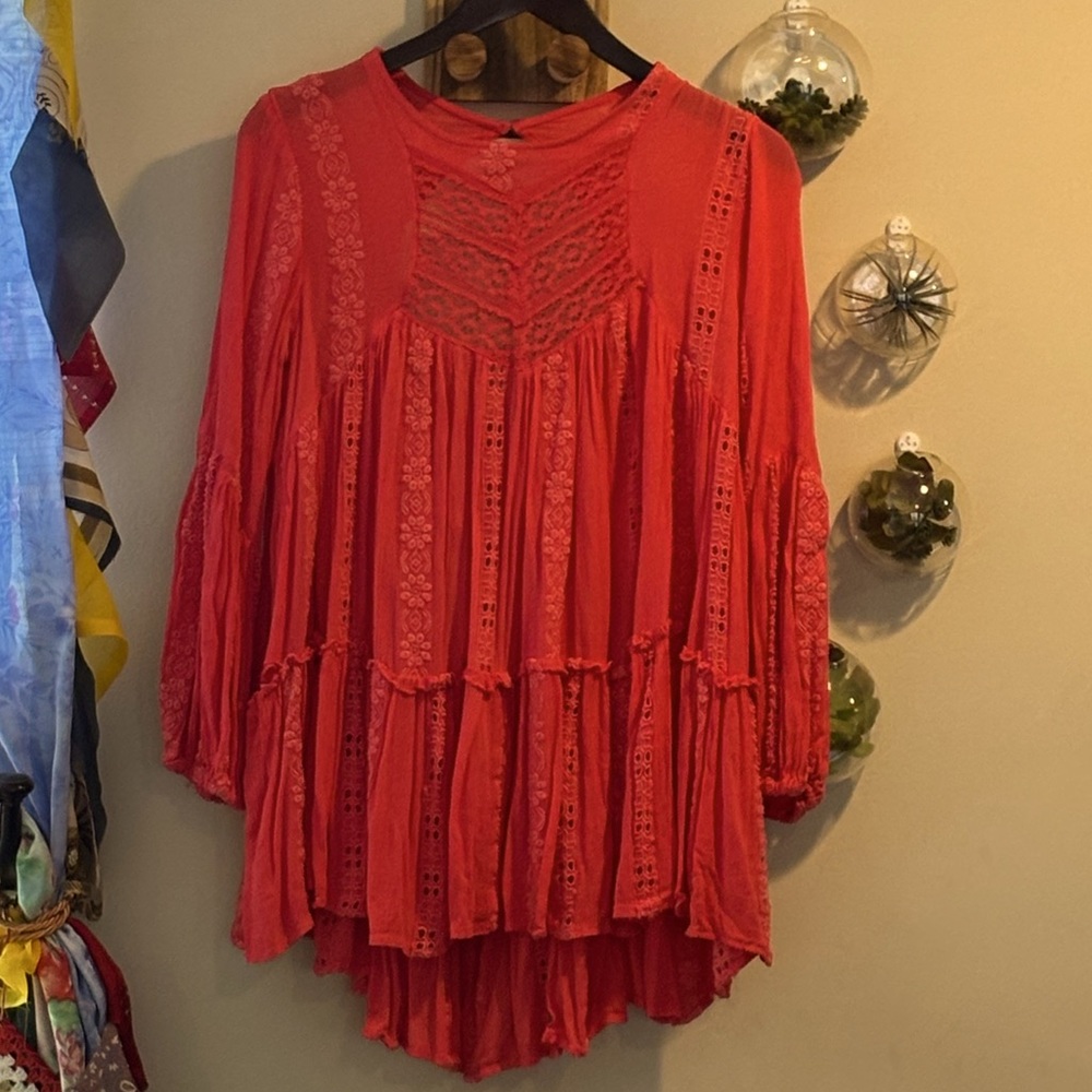 NWT Free People embroidered blouse
